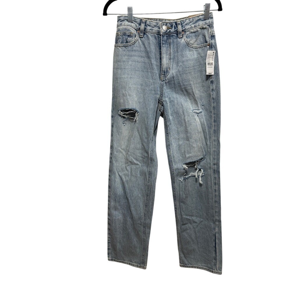 PacSun 90s Boyfriend High Rise Relaxed Distressed Jeans Light Wash 25 Short NWT